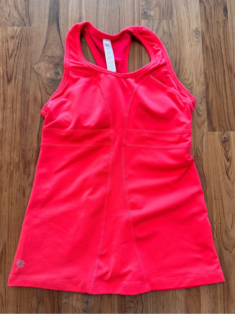 Athleta Athletic Tank Top Women’s Small? No size tag. Bright Coral Racer Back